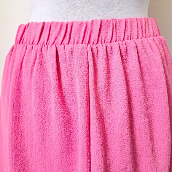 Haute Monde Juniors Pink Mini Lining Hi/Low Skirt Ruffle Hem Size L - Picture 8 of 8